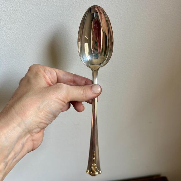 Vintage S Kirk & Son Sterling Serving Spoon | Serving Spoon | 925 Silverware - Picture 1 of 6